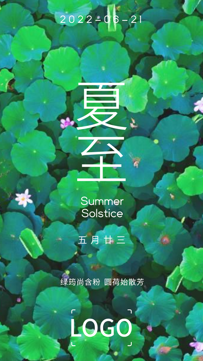 实景 24节气 夏至 海报PPT模板